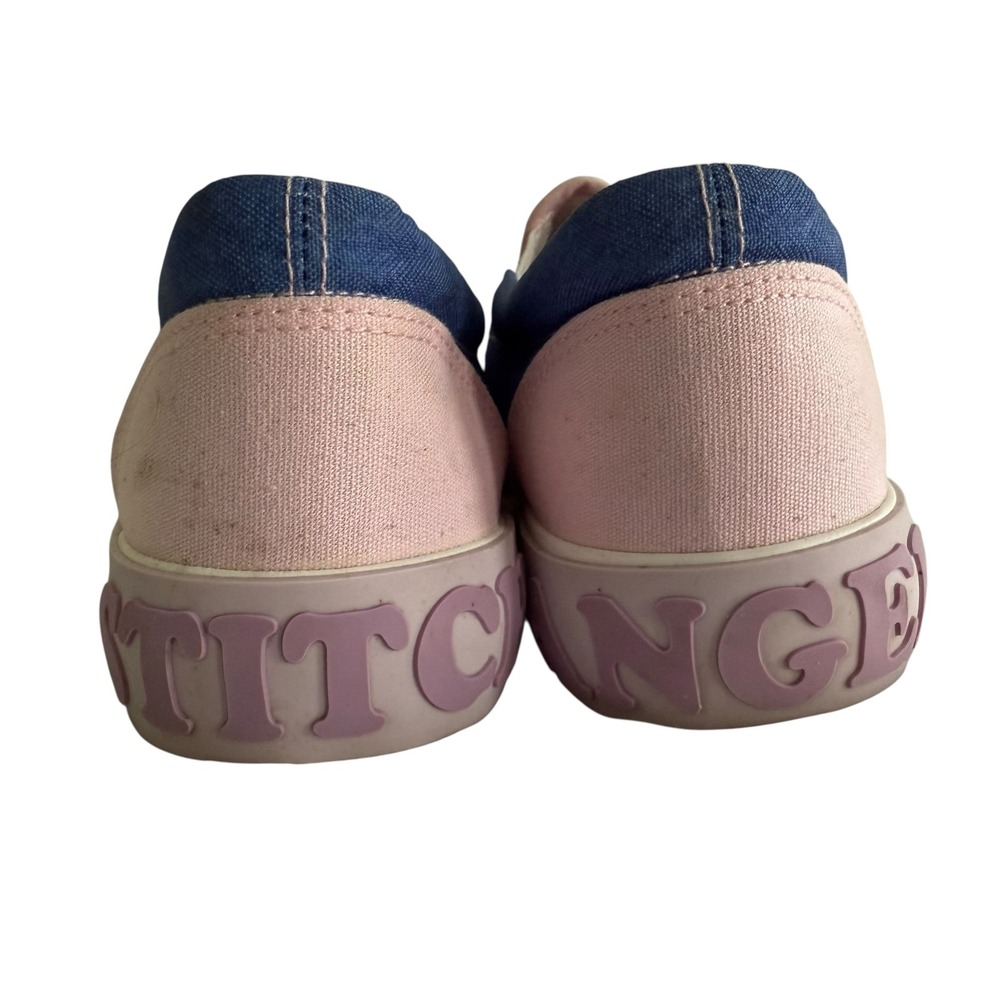 DISNEY LILO & ANGEL Low Top Ladies‎ Slip On Pink Sneakers, 6 - Picture 7 of 8